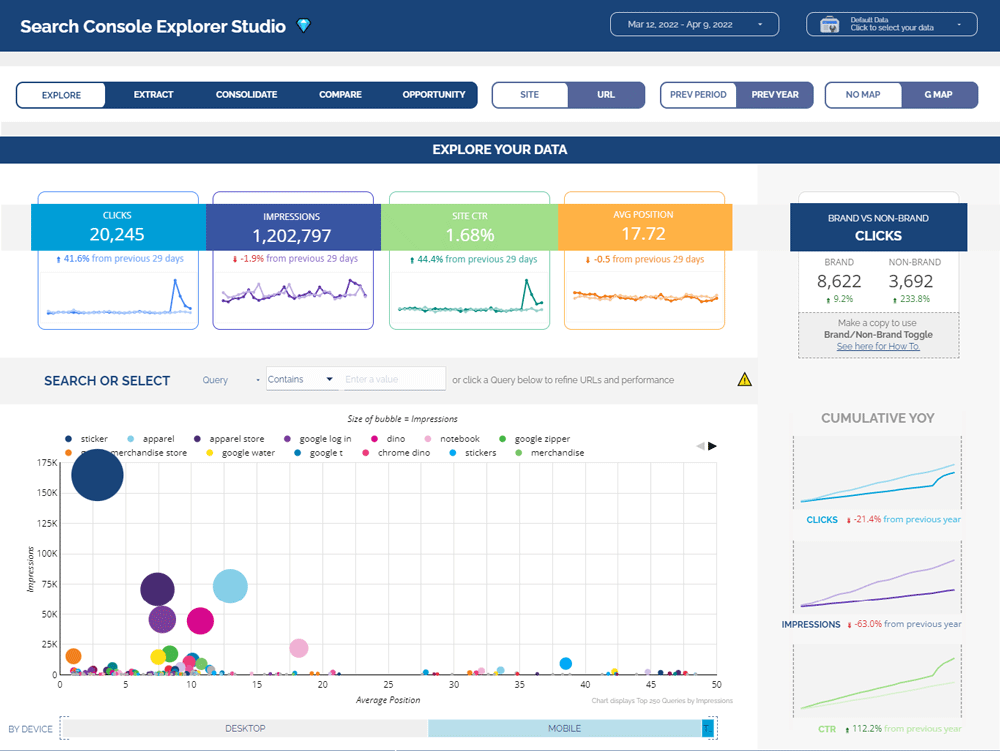 Search Console Explorer Studio