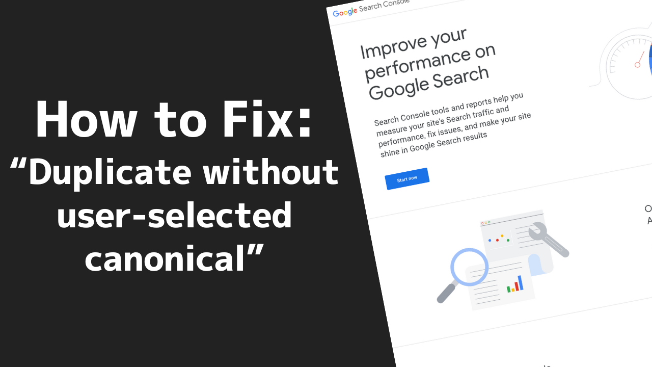 How To Fix Duplicate Without User-Selected Canonical In Google Search Console