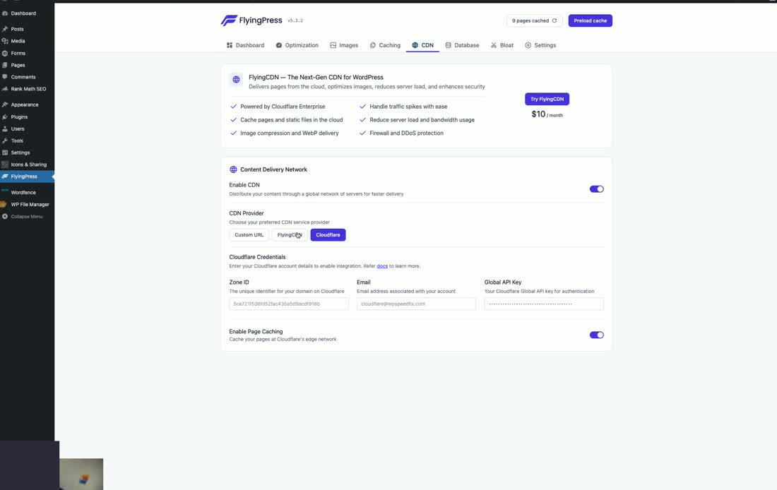 Flyingpress Cdn Tab Settings
