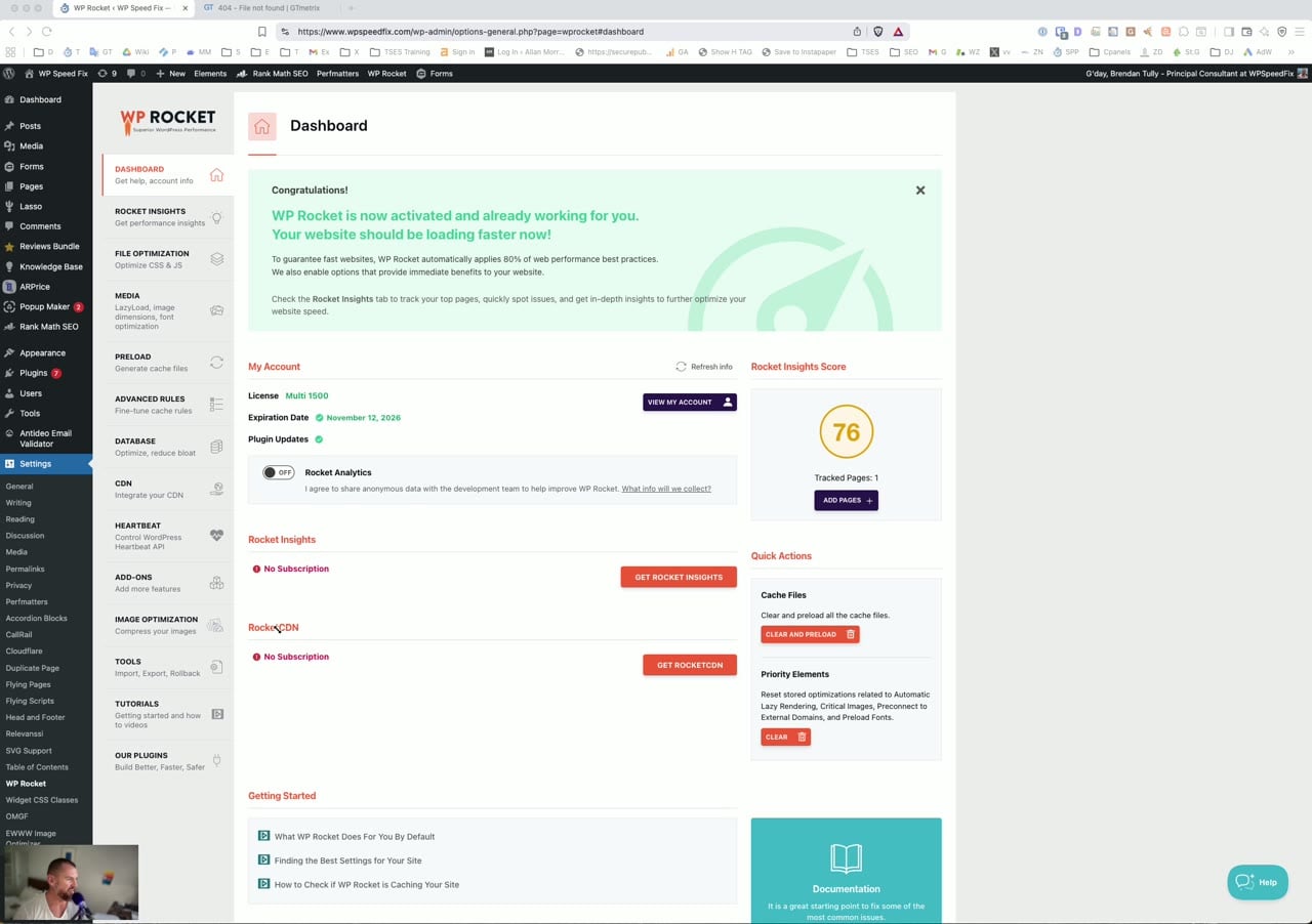 Wp Rocket Cache Settings