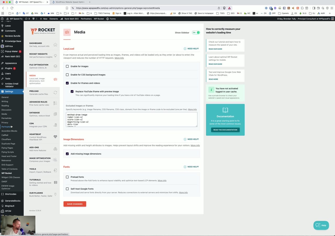 Wp Rocket Media Lazyload Settings