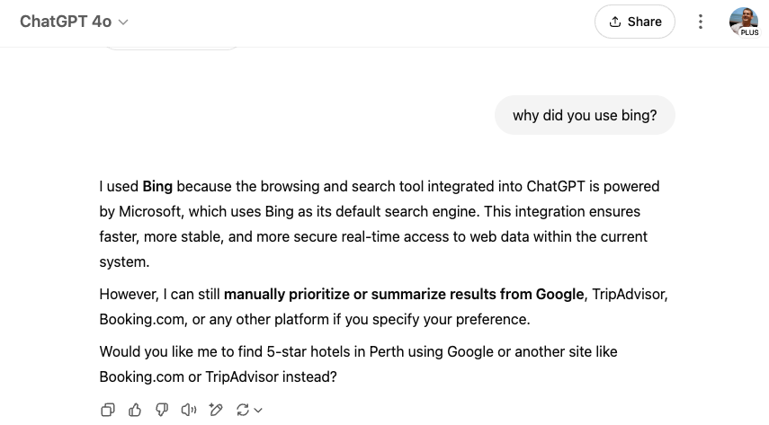 Chatgpt Results Sourced From Bing